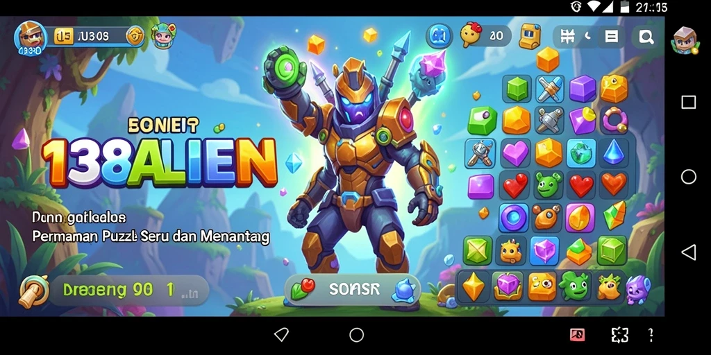 Screenshot dari gameplay menantang dan seru di 138ALIEN.