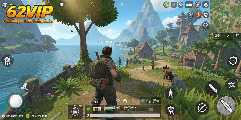 Screenshot utama 62VIP menunjukkan eksplorasi dunia Open World yang menakjubkan.