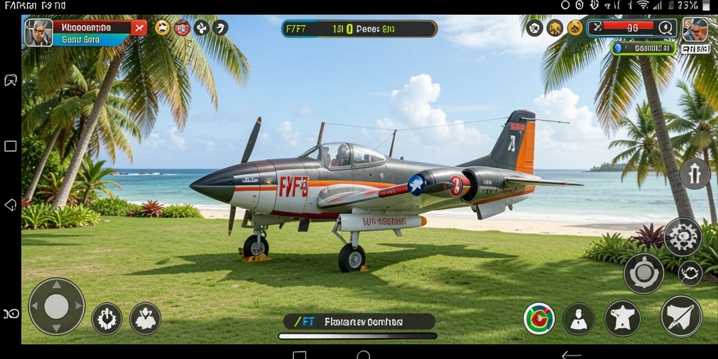 Tampilan gameplay <strong>F7F7</strong> yang cerah dan penuh warna.