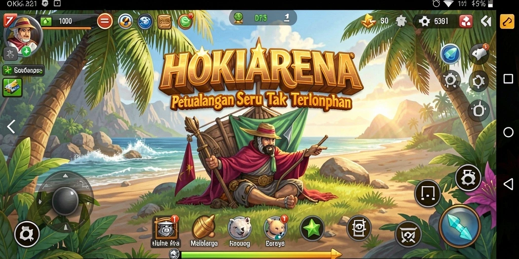 Tampilan gameplay HOKIARENA yang penuh petualangan dan eksplorasi.