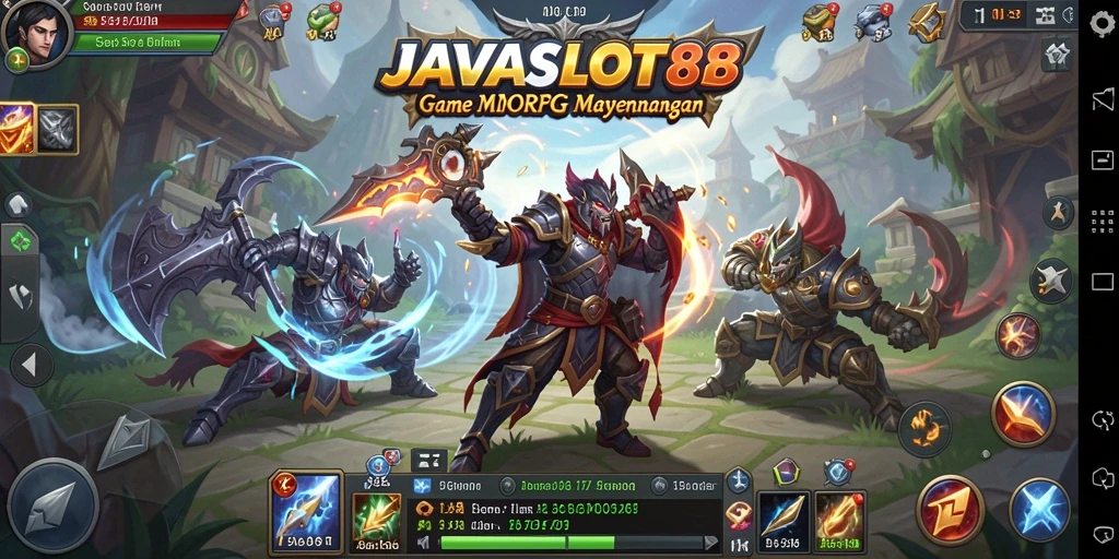 Tampilan gameplay seru dari JAVASLOT88 dengan karakter dan dunia yang luas.