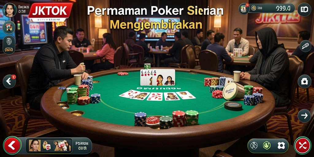 Tampilan gameplay seru poker di JKTOK.