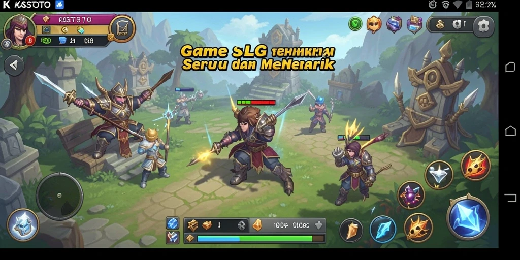 Tampilan gameplay KASTOTO dengan grafis yang menarik dan interaksi dinamis.
