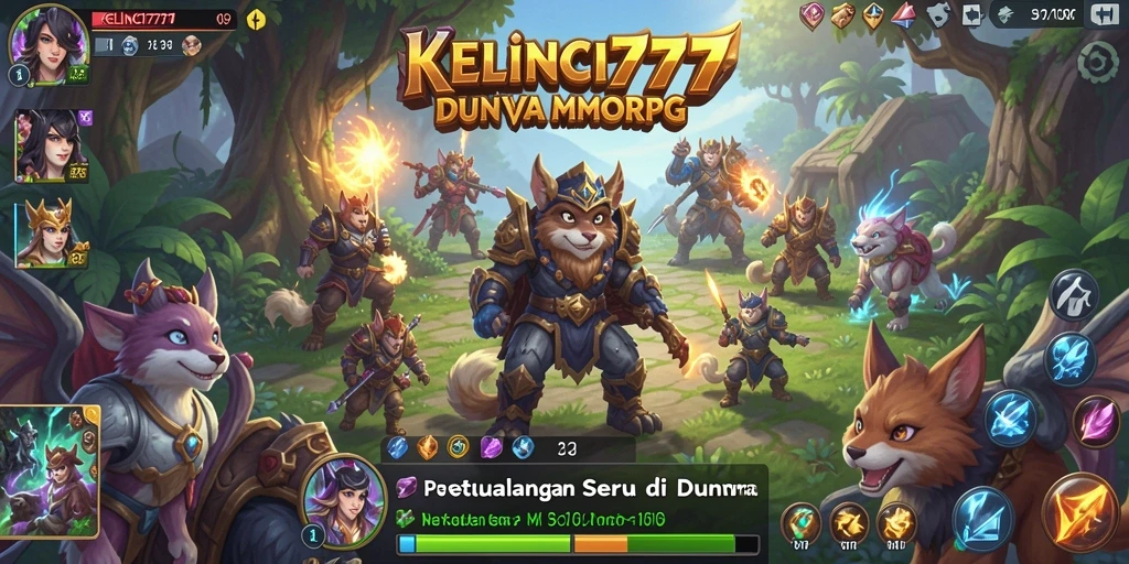 Tampilan gameplay KELINCI777 yang menampilkan petualangan seru dalam dunia MMORPG.