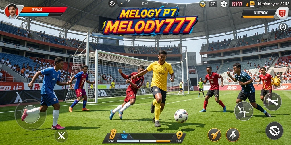 Tampilan menarik dari gameplay MELODY77 dengan aksi olahraga yang seru.