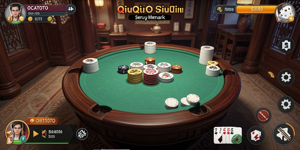 Screenshot dari gameplay seru OCATOTO yang menampilkan strategi QiuQiu.
