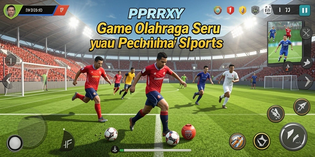 Screenshot menunjukkan aksi seru dalam game olahraga PPRRYY.
