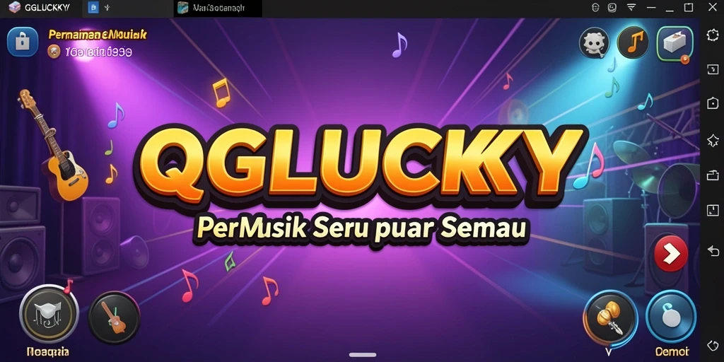 Tampilan gameplay QGLUCKY yang penuh warna dan interaktif.