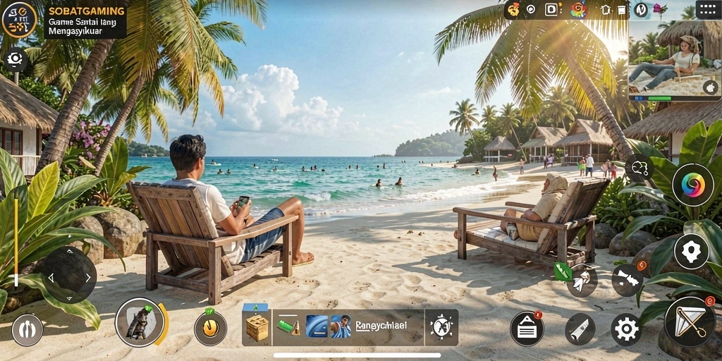 Tampilan gameplay SOBATGAMING yang ceria dan menghibur.