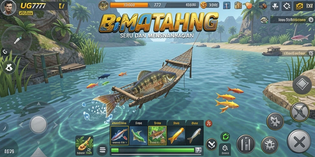 Tampilan gameplay UG777 yang menakjubkan saat memancing.