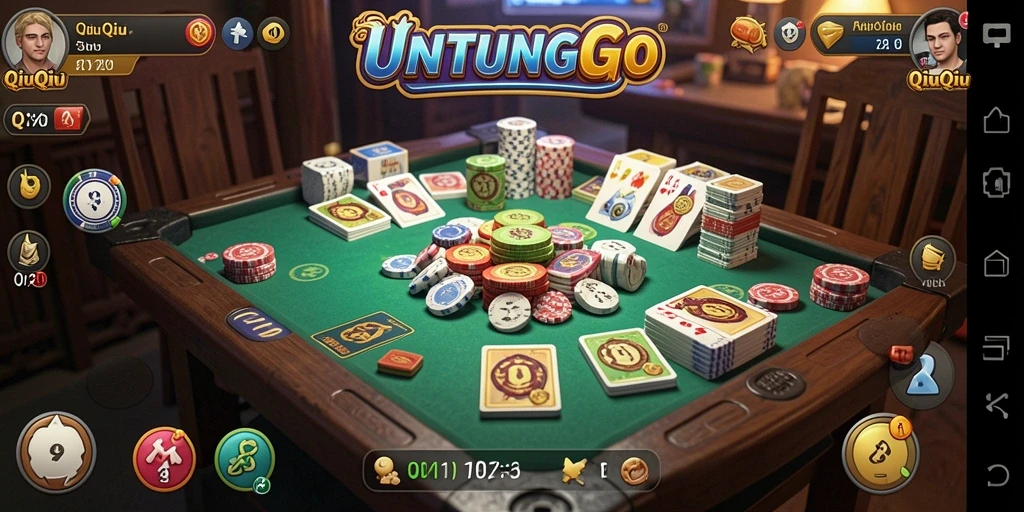 Tampilan gameplay QiuQiu yang menarik dan interaktif.